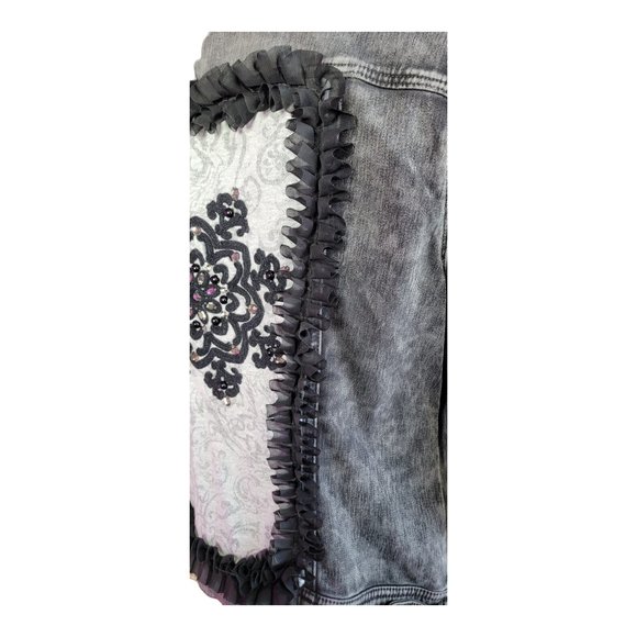 Refashioned embellished denim jacket - Picture 3 of 4